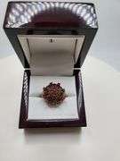 Extremely fine Antique Russian 18k gold ring hand made with  natural fine rubies