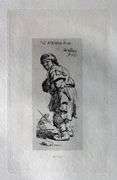 Extremely Rare and Collectible Antique Etching After Rembrandt, c. 1880