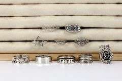 Sterling Silver Curated Ring Assortment Various Sizes & Styles (10 Ring Lot)