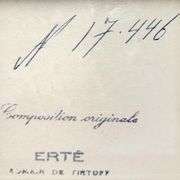 "Pickpockets, Ecoliere, August 29, 1962" by Erte (1892-1990)