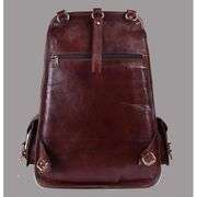 Full Grain Leather Laptop Backpack Travel Rucksack