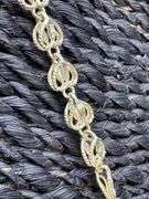 10k Yellow Gold Extremely Unique Diamond Cut Heart Chain 20 Inch