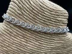 Sterling Silver Italian Love Heart Chain 5.5mm Solid 925 Italy Infinity Promise Bracelet Anklet 9"