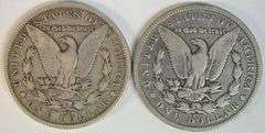 Sharp 1882-CC and nice 1891-CC Morgan Silver Dollars. Key dates