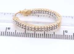 Dazzling Yellow Gold Diamond Hoop Earrings