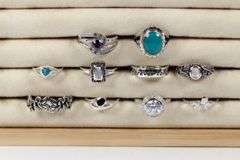 Sterling Silver Curated Ring Assortment Various Sizes & Styles (10 Ring Lot)