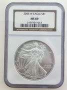 2008-W American Silver Eagle, NGC MS69