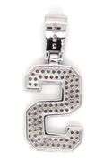 925 Sterling silver Initial S cubic zirconia pendant