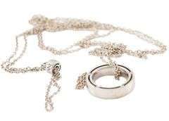 Damiani D.Side 0.30ctw Diamond Open Circle Pendant Necklace in 18K