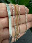 Sterling Silver 925 Italy 5 Chain Layered Set 30" Adjustable, 24", 20", 18", 16"