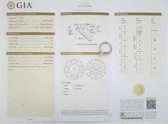 GIA Certified 4.04CTW Earth Mined Round Diamond Ring