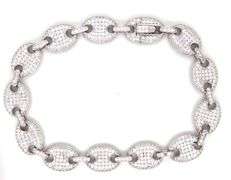 925 Sterling silver Gucci style cubic zirconia bracelet
