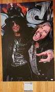 Aerosmith Steven Tyler Guns N Roses Slash Autographed 24x36 Framed Canvas ACOA