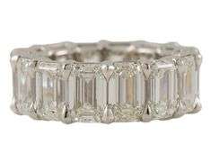 New 14.24ctw European Cut Diamond Eternity Band Ring in Platinum