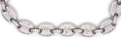925 Sterling silver Gucci style cubic zirconia bracelet