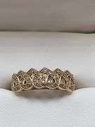 14k gold and diamond ring, size: 9, 4.1gr