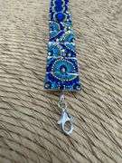 Original Handmade Mosaico Bracelet 8.5" 925 Sterling Silver Mexico Artistic Jewelry