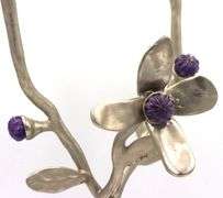 Micheal Aram Fantasy amethyst bloom Candle holder candelabra snuffer