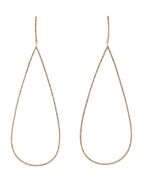 1.75ctw Top Light Brown Diamond Large Open Tear Drop Earrings in 18K