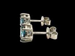Sparkling 2 Ctw London Blue Simulated Diamond Earrings