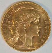 Pristine Superb Gem BU 1914 France 20 Francs Gold Rooster