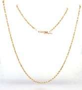 14kt Yellow gold diamond cut rope chain necklace