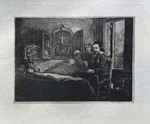 Extremely Rare and Collectible Antique Etching After Rembrandt, c. 1880