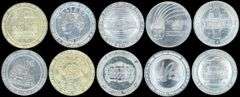 30 Assorted Vintage Metal $1 Casino Tokens