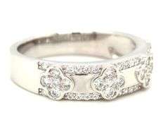 925 Sterling silver flower style white cubic zirconia band