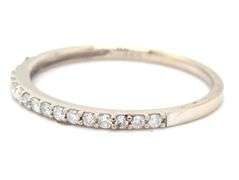 14kt White gold 0.20ctw diamond band