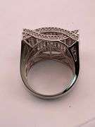 MEN'S CERTIFIED 14K WHITE GOLD DIAMOND RING 6.50 CARATS