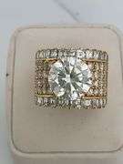 CERTIFIED BRAND NEW 18K GOLD DIAMOND ENGAGEMENT RING 9.10 CRATS