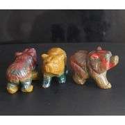 1 Hand Carved Indian Agate Crystal Bear