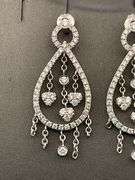 CERTIFIED BRAND NEW 14K WHITE GOLD DIAMOND CHANDELIER EARRINGS