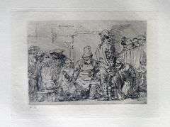 Extremely Rare and Collectible Antique Etching After Rembrandt, c. 1880
