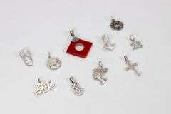 Sterling Silver Pendant Assortment Various Sizes & Styles (10 Pendant Lot)