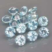 Matched! 15 piece 9.11ct full fire sky blue Topaz set!