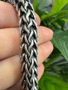 Men's 9.3mm Solid .925 Sterling Silver Heavy Square Franco Chain Link Italy Handmade Bracelet 8.5" I