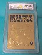 1996 BLEACHERS 23KT GOLD MICKEY MANTLE #7 LIMITED EDITION CARD