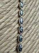 Italian 925 Sterling Silver 3mm Diamond Cut Rice Oval Bead Chain 24" Necklace Italy