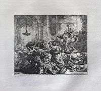 Extremely Rare and Collectible Antique Etching After Rembrandt, c. 1880