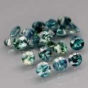Multi-hue 3.77ct natural blue green Sapphire set