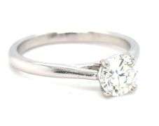 Platinum 0.60ct round brilliant cut silitaire diamond ring