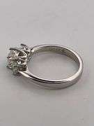 CERTIFIED 14K WHITE GOLD DIAMOND RING- LEO