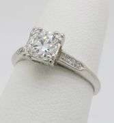 Vintage Diamond Ring Crafted in Platinum with Earth Mined Diamonds