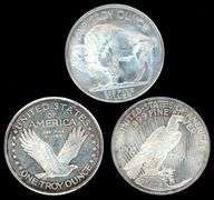 3 Different 1 Troy Ounce Silver Rounds with Coin Designs