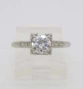 Vintage Diamond Ring Crafted in Platinum with Earth Mined Diamonds