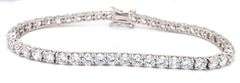 925 Sterling silver round brilliant cut cubic zirconia tennis bracelet