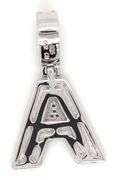 925 Sterling silver Initial A cubic zirconia pendant