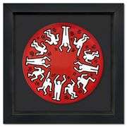 "White on Red" by Keith Haring (1958-1990)